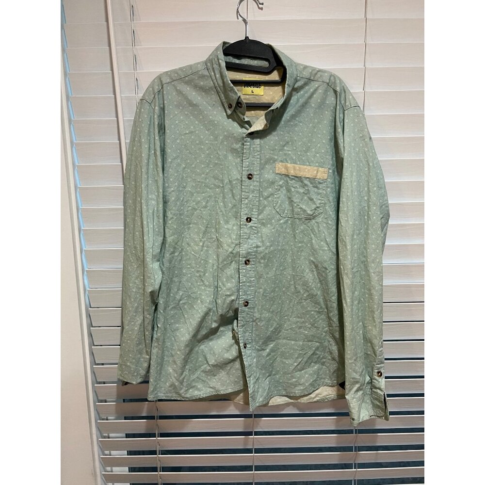 Jiberish Polka Dot Button Up‎ - size L